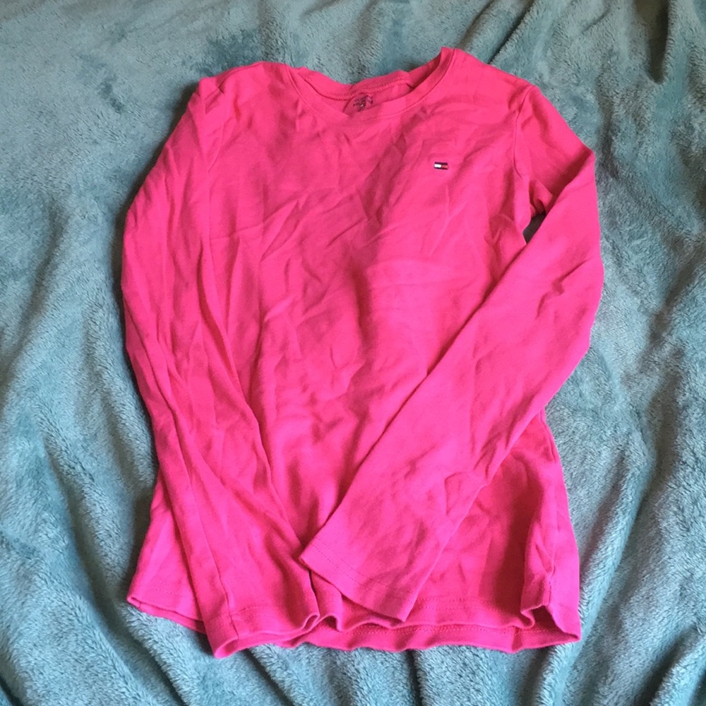 pink long sleeve tommy shirt